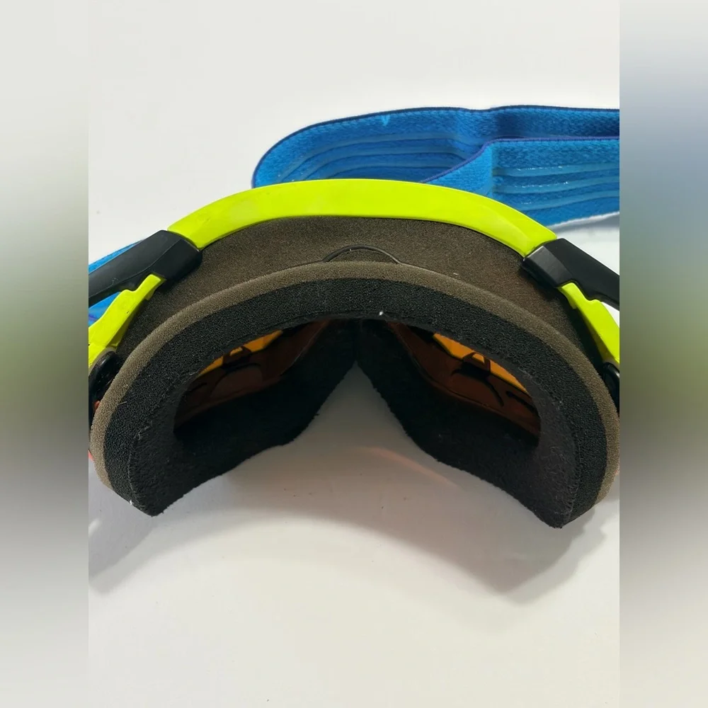 OAKLEY Airbrake MX Hazard Green Blue PRIZM MX SAPPHIRE Goggles